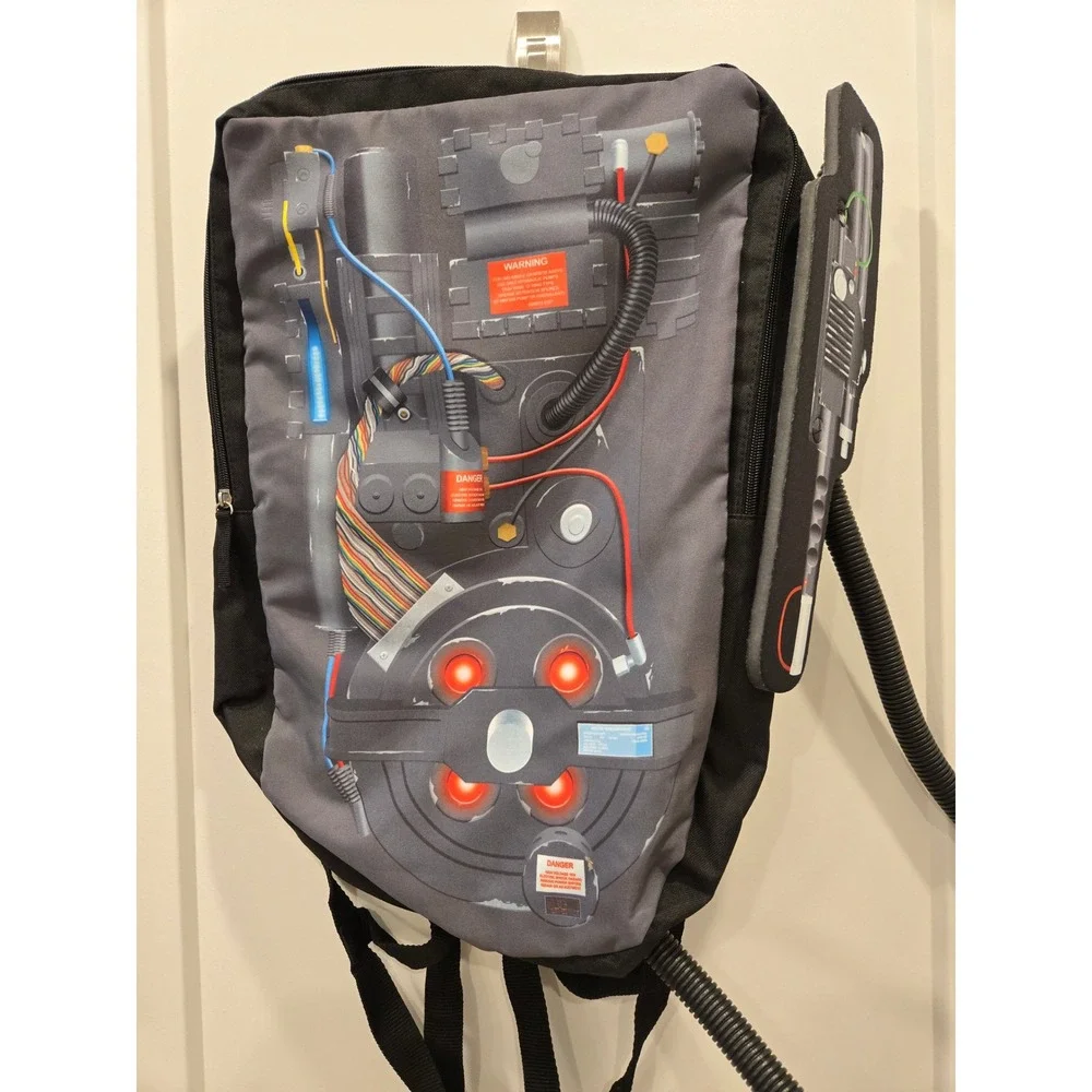 Ghostbusters Proton Pack Backpack Cosplay Costume Bag with Wand Black 2023